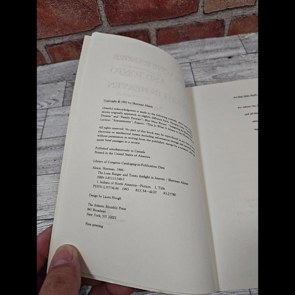 The Lone Ranger Tonto Fistfight in Heaven by Sherman Alexie In Special Edition - Picture 5 of 7